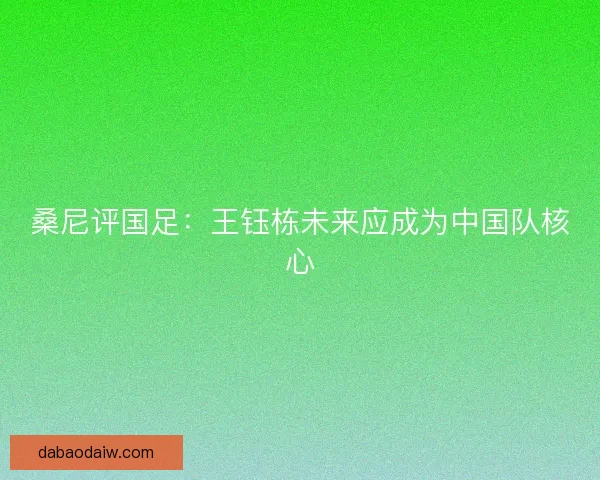 桑尼评国足:王钰栋未来应成为中国队核心 桑尼评国足:王钰栋未来应成为中国队核心